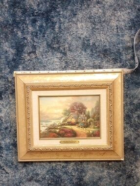 Gold Framed Cottage Seascape Wall Art